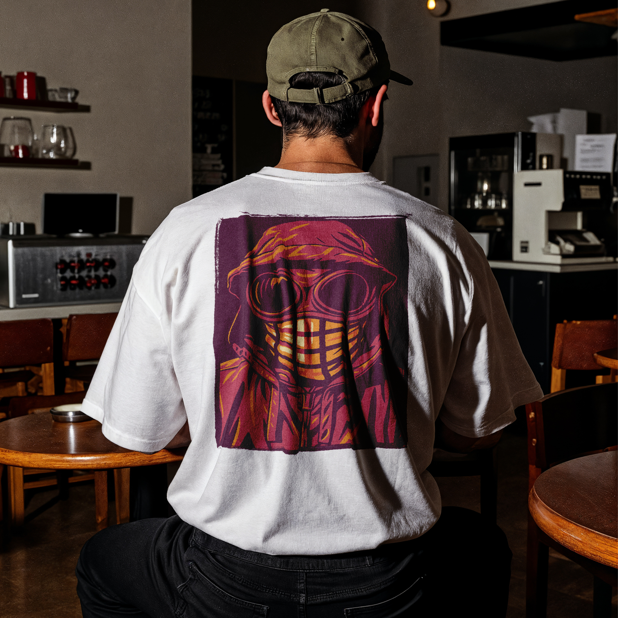 CASUAL ULTRAS Unisex organic oversized high neck t-shirt